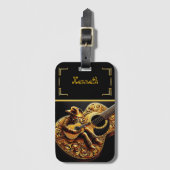 Prachtige Cowboy akoestische gitaar thema Bagagelabel (Voorkant (verticaal))