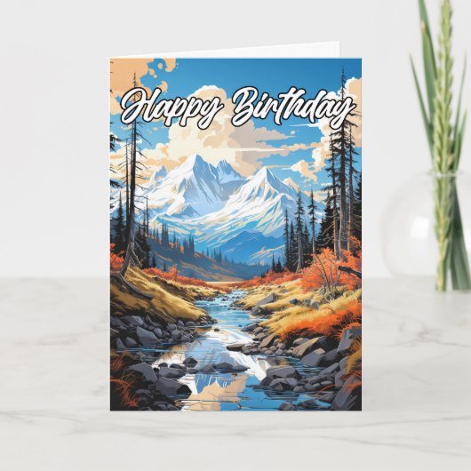 Prachtige Creek in de herfst | Gelukkige verjaarda Kaart (Voorkant)