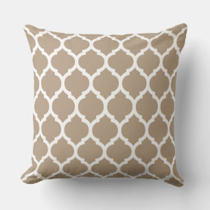 Prachtige Crème Kleur Marokkaans Quatrefoil Patroo Kussen