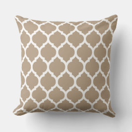 Prachtige Crème Kleur Marokkaans Quatrefoil Patroo Kussen