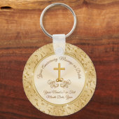 Prachtige Cross Christelijk Jubileum Favors Sleutelhanger (Voorkant)
