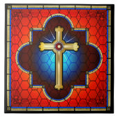 Prachtige Cross Tegel Tegeltje (Voorkant)