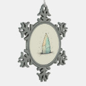 Prachtige Crystal Tint Art Tin Sneeuwvlok Ornament (Links)