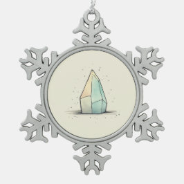 Prachtige Crystal Tint Art Tin Sneeuwvlok Ornament