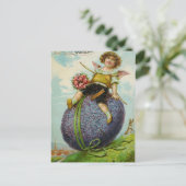 Prachtige Cupido op Paasei Feestdagenkaart (Staand voorkant)