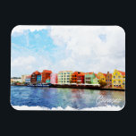 Prachtige Curucao Island Travel Magneet<br><div class="desc">Dit is een prachtig souvenir en cadeau idee dat de verbazingwekkende architectuur van het eiland Curacao laat zien. Perfect voor elke toerist.</div>