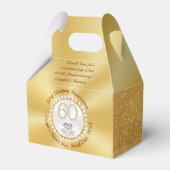 Prachtige Custom, 60th Jubileum Party Favors, Bedankdoosjes (Achterkant)