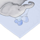 Prachtige Cute Blue Elephants Baby Boy Nursery Korte Tafelloper (Hoek)