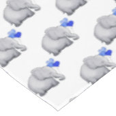 Prachtige Cute Blue Elephants Baby Boy Nursery Tafelkleed (Gekanteld)
