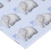 Prachtige Cute Blue Elephants Baby Boy Nursery Tafelkleed (Gekanteld)