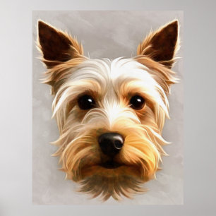 Prachtige Cute Yorkshire Terrier Puppy Floating Poster