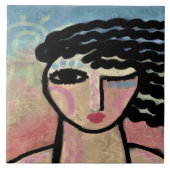 Prachtige dag Abstracte digitale verf Tegeltje (Voorkant)