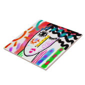 Prachtige dag Abstracte digitale verf Tegeltje (Zijkant)