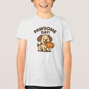 Prachtige dag Cute Puppy Grafisch Tri-Blend Shirt
