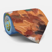 Prachtige dag in de kleurrijke besneeuwde bergen stropdas (Opgerold)