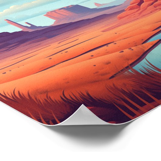 Prachtige dag in Monument Valley Poster (Hoek)