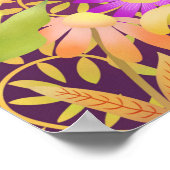 Prachtige dag magenta Poster (Hoek)