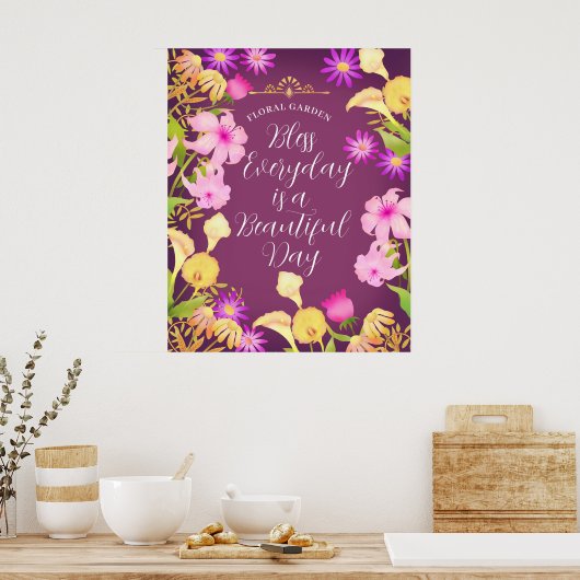 Prachtige dag magenta Poster (Keuken)