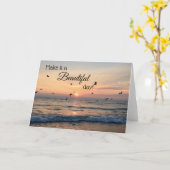 Prachtige dag Sunrise Beach Kaart (Gele Bloem)