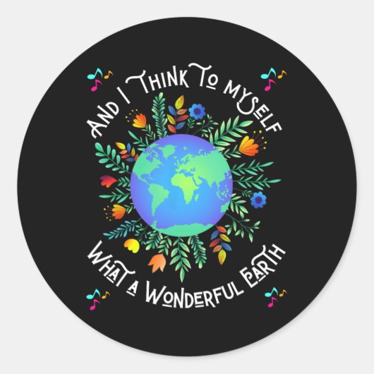 Prachtige Dag van de Aarde Ronde Sticker (Voorkant)
