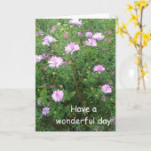 Prachtige dag wenskaart kaart (Gele Bloem)