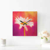 Prachtige Daisy Art Vierkante Klok (Huis)