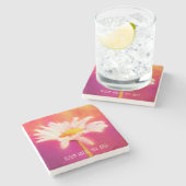 Prachtige Daisy Artwork Stenen Onderzetter (Zijkant)