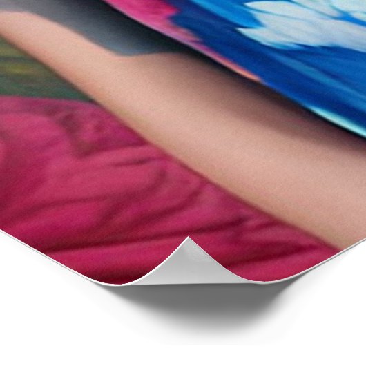 Prachtige dame met tattoo poster (Hoek)