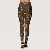 Prachtige dames Leggings in Chocolate Brown (Achterkant)
