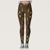 Prachtige dames Leggings in Chocolate Brown (Voorkant)