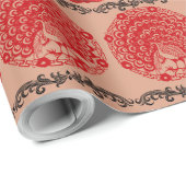 Prachtige danserende meisjes en patroonpatronen cadeaupapier (Rol Hoek)