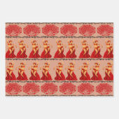 Prachtige danserende meisjes en patroonpatronen inpakpapier vel (Voorkant 3)