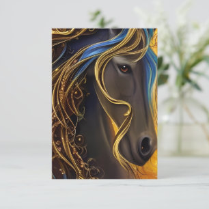 Prachtige Dark Horse Triptych Bedankkaart