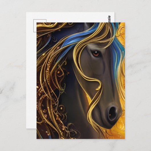 Prachtige Dark Horse Triptych Briefkaart (Voorkant / Achterkant)