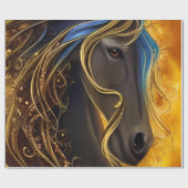 Prachtige Dark Horse Triptych Cadeaupapier (Vlak)