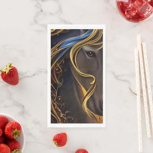 Prachtige Dark Horse Triptych Servet (Insitu)