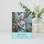 Prachtige decemberfee in Holly Briefkaart (Staand voorkant)