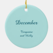 Prachtige decemberfee in Holly Keramisch Ornament (Achterkant)