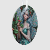 Prachtige decemberfee in Holly Ornament (voorkant)