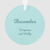 Prachtige decemberfee in Holly Ornament (achterkant)