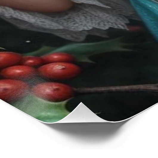 Prachtige decemberfee in Holly Perfect Poster (Hoek)