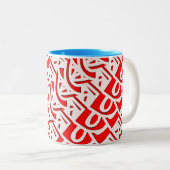 Prachtige decoratiestijl tweekleurige koffiemok (Voorkant rechts)