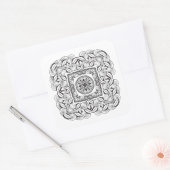 Prachtige decoratieve driehoekige wieg vierkante sticker (Envelop)