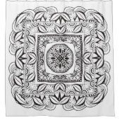 Prachtige decoratieve kwadraten douchegordijn (Voorkant)