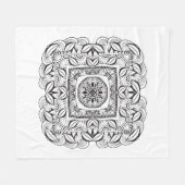 Prachtige decoratieve kwadraten fleece deken (Voorkant (Horizontaal))