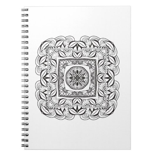 Prachtige decoratieve kwadraten notitieboek (Voorkant)