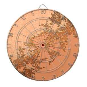 Prachtige decoratieve vintage dartbord