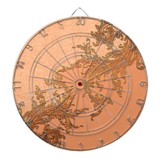 Prachtige decoratieve vintage dartbord (Voorkant)