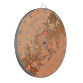 Prachtige decoratieve vintage dartbord (Voorkant Links)