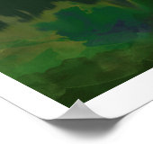 prachtige denkbeeldige bergen poster (Hoek)